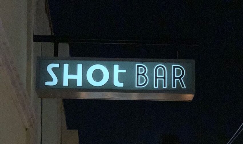 shot bar menu